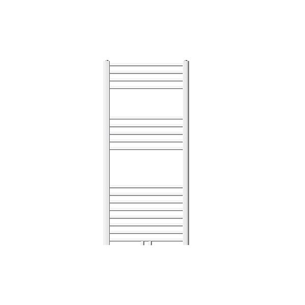 LuxeBath Badheizkörper 600 x 1200 mm Weiß Gebogen mit Mittelanschluss günstig online kaufen