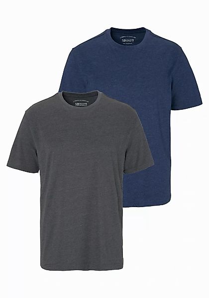 Mans World Rundhalsshirt, Kurzarm, Basic-Stil, aus Baumwollmischung, 2er-Pa günstig online kaufen