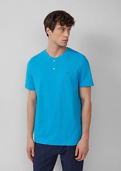 s.Oliver T-Shirt T-Shirt Henley-Ausschnitt, kurzarm, Flammgarn günstig online kaufen