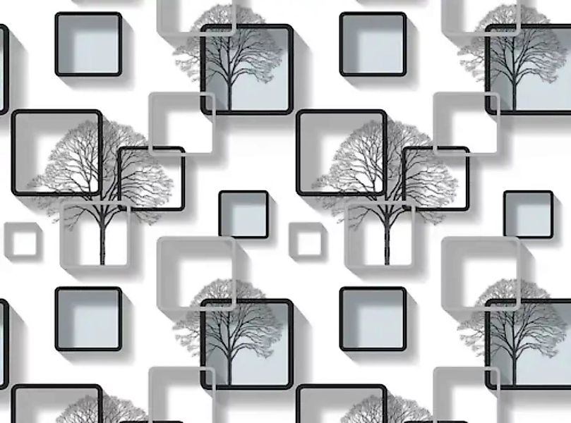 Papermoon Fototapete »Muster mit Bäumen« günstig online kaufen