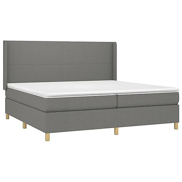 vidaXL Boxspringbett mit Matratze & LED Dunkelgrau 200x200 cm Stoff 3138742 günstig online kaufen
