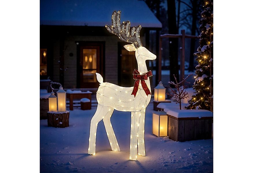Outsunny Weihnachtsfigur LED Rentier (137er LED Rentier, 1 St., Weihnachtsd günstig online kaufen