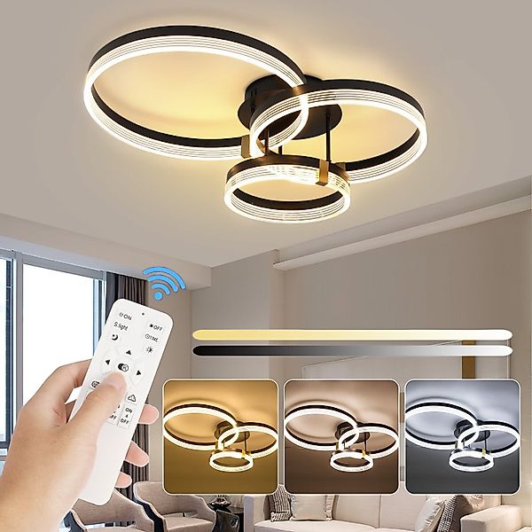 WILGOON Deckenleuchte 3 Ringoptik LED Deckenleuchte günstig online kaufen