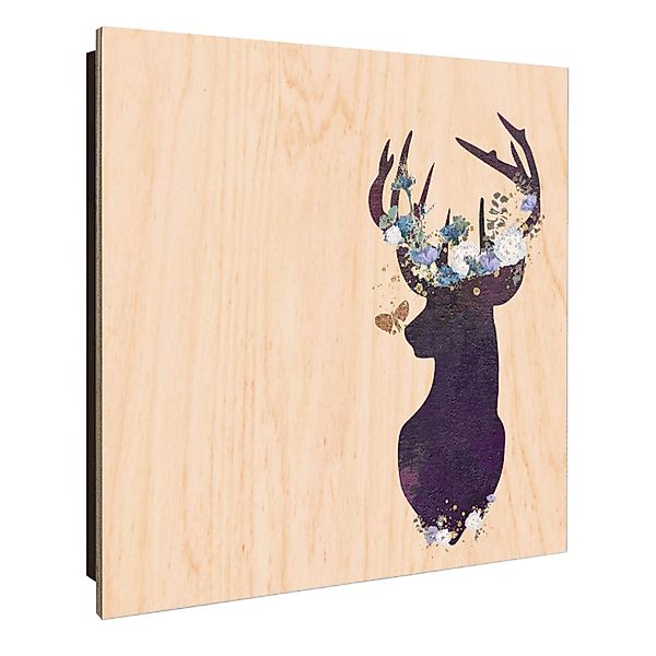 Banjado Großer Schlüsselkasten Holz 30x30cm Schwarz Scharnier Links 50 Hake günstig online kaufen