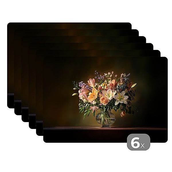 MuchoWow Platzset Gläser - Blumen - günstig online kaufen