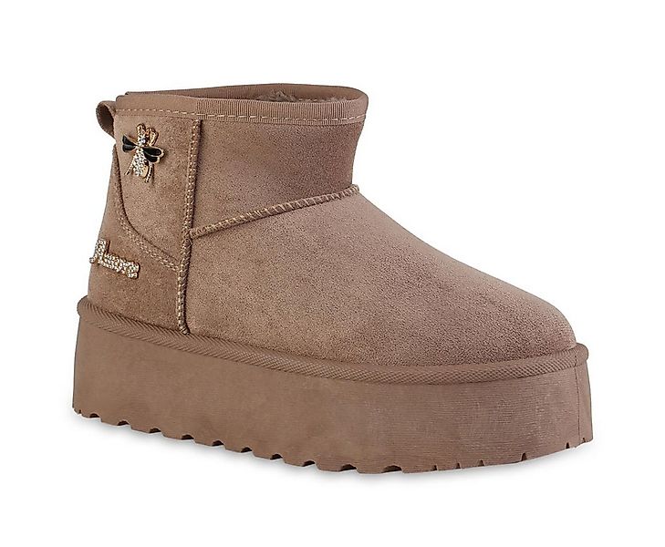 VAN HILL 841462 Winterstiefelette Damen Warm Gefütterte Winter Boots Stiefe günstig online kaufen