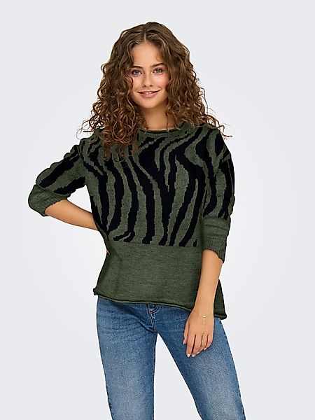 ONLY Rundhalspullover ONLJADE ANIMAL LS O-NECK günstig online kaufen