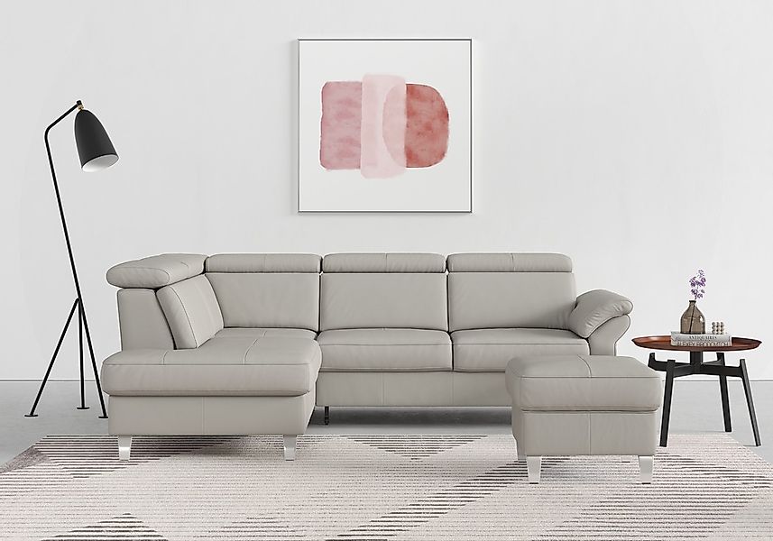 sit&more Ecksofa "Arngast L-Form" inklusive Kopfteilverstellung und Federke günstig online kaufen