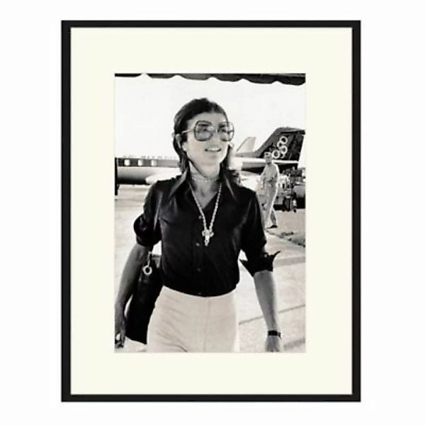 Any Image Wandbild Jackie Kennedy, Ankunft in Europa schwarz Gr. 50 x 60 günstig online kaufen