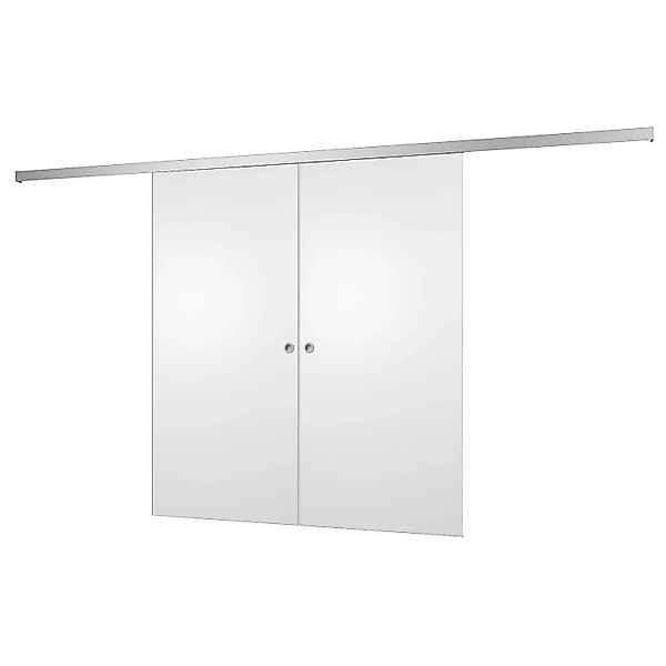 inova Holzschiebetür Weiß 1510 x 2035 mm Komplettset mit Griffmuschel günstig online kaufen