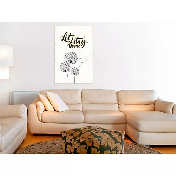 Bild auf Leinwand Mein Haus: Let's stay home XXL günstig online kaufen