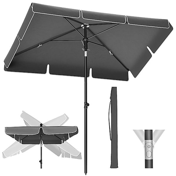 SONGMICS Sonnenschirm, LxB: 200,00x125,00 cm, Balkonschirm, günstig online kaufen