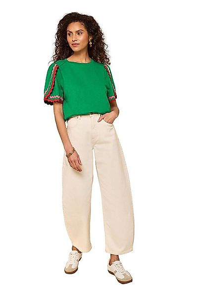 Love & Roses T-Shirt Love & Roses T-Shirt mit Zackenlitze, Regular (1-tlg) günstig online kaufen