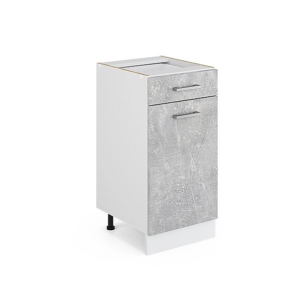 Vicco Küchenunterschrank R-Line Schubladenschrank für die Küche Beton 40 cm günstig online kaufen