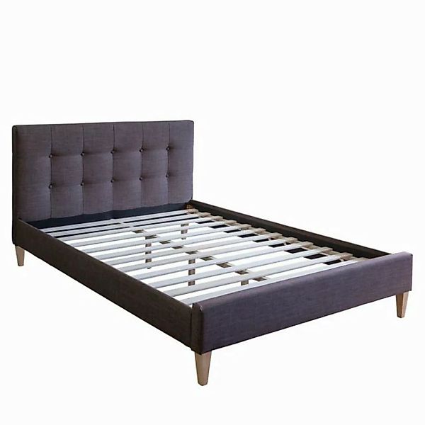 Homestyle4u Polsterbett 140/160/180 x 200 cm Doppelbett Stoffbett Kopfteil günstig online kaufen