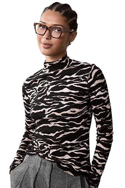 Next Rollkragenshirt Geripptes Langarmshirt mit Rollkragen günstig online kaufen