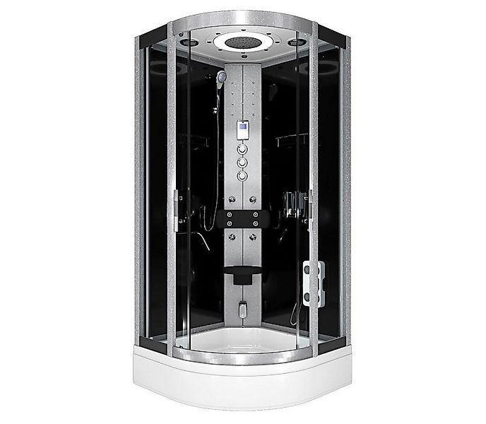 AcquaVapore Komplettdusche Fertigdusche Dusche D58-53T1 Schwarz 90x90, Sich günstig online kaufen