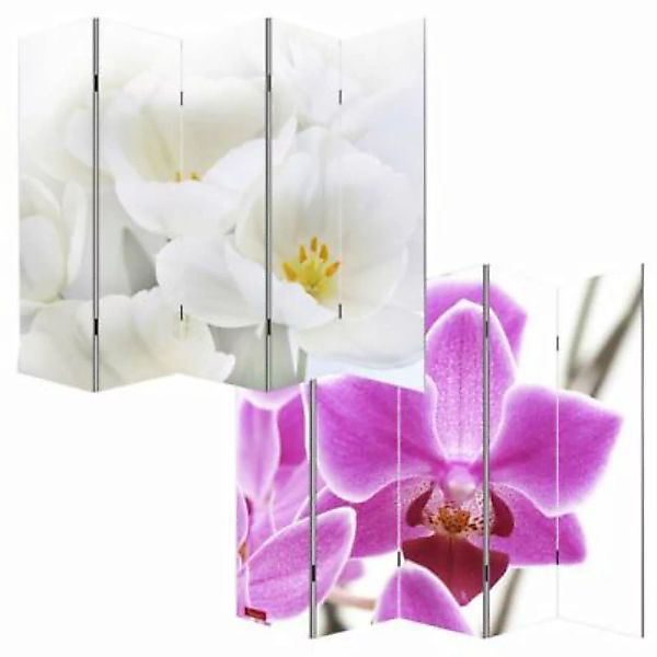 HWC Mendler Foto-Paravent Orchidee mehrfarbig günstig online kaufen