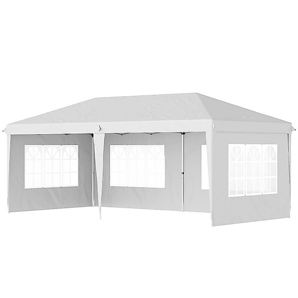 Outsunny Faltpavillon 6x3, Partyzelt wetterfest, Pavillon mit Seitenwänden, günstig online kaufen