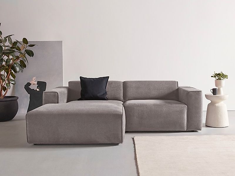 Home affaire Ecksofa »Noord mit Kedernaht, Breite 234 cm, L-Form« Cord, Str günstig online kaufen