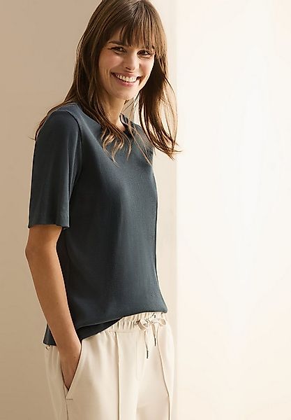 CECIL T-Shirt mit feiner Ripp Struktur günstig online kaufen