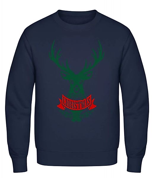Merry Christmas Deer Label · Männer Pullover günstig online kaufen