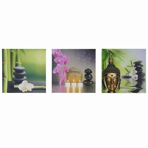 HWC Mendler Leinwandbild 3-teilig, 150x50cm, Buddha mehrfarbig günstig online kaufen