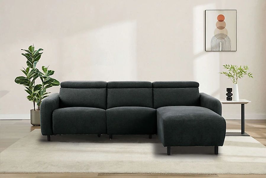 Home affaire Ecksofa »SKAANE Struktur, L-Form, 274 cm, manuelle u. elektris günstig online kaufen