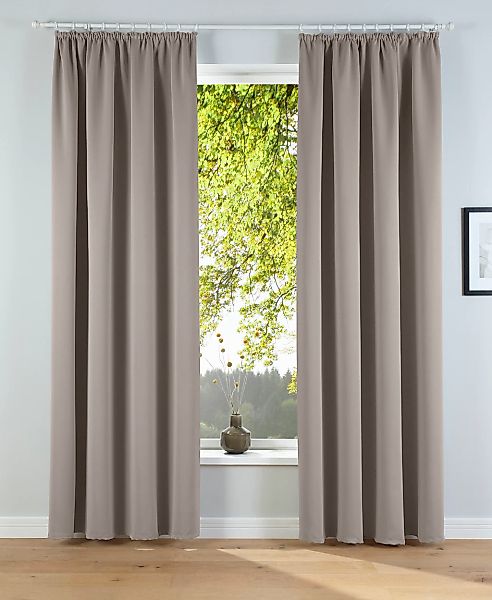 my home Verdunkelungsvorhang "Solana, Gardinen mit Kräuselband, Vorhänge, W günstig online kaufen