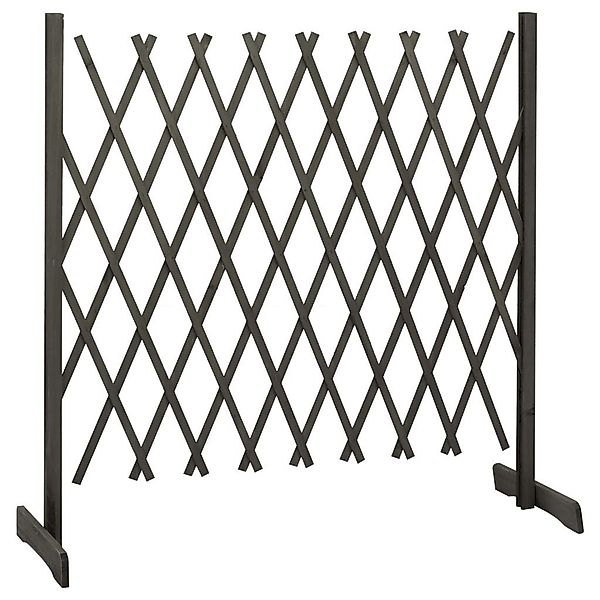 Garten-rankzaun Grau 180x100 Cm Massivholz Tanne günstig online kaufen