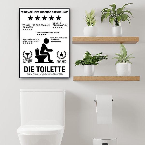 Tigerlino Poster Toilette Badezimmer Wandbild Gäste günstig online kaufen