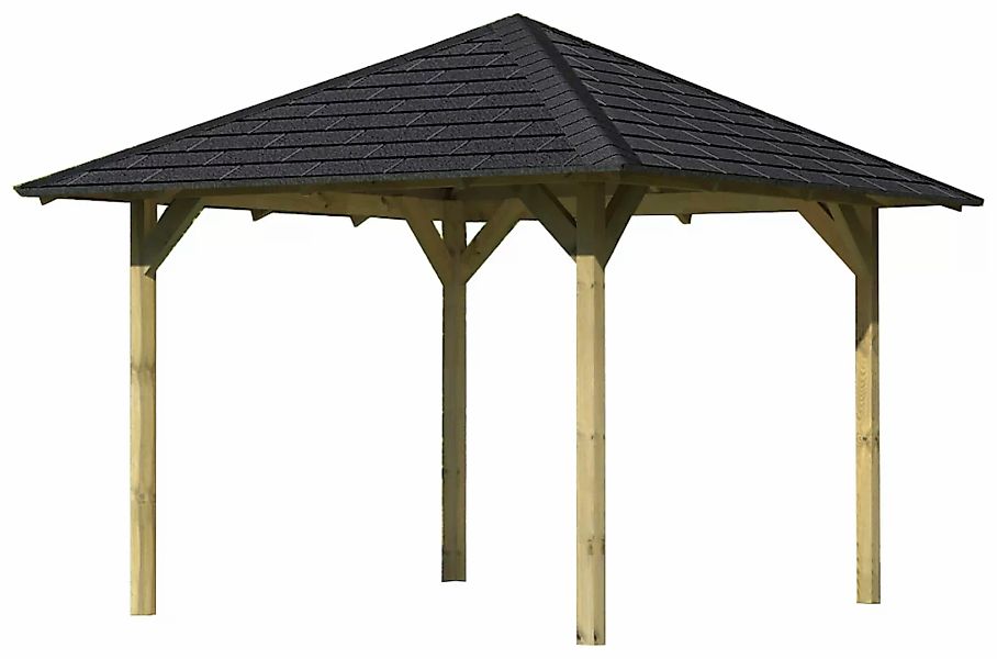 Karibu Pavillon "Sevilla", (Set), BxTxH: 340x340x290 cm, mit schwarzen Dach günstig online kaufen