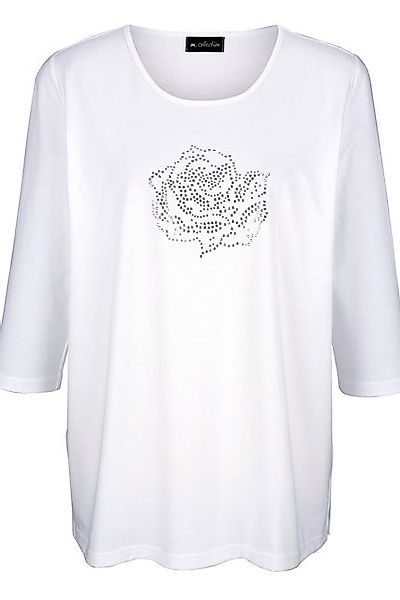 meyermode T-Shirt T-Shirt Rosen-Motiv Rundhals 3/4-Ärmel günstig online kaufen