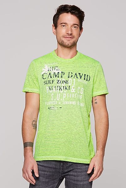 CAMP DAVID Rundhalsshirt mit Ausbrenner-Effekten günstig online kaufen
