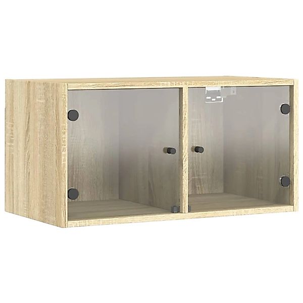 vidaXL Wandschrank mit Glastüren Sonoma-Eiche 68,5x37x35 cm günstig online kaufen