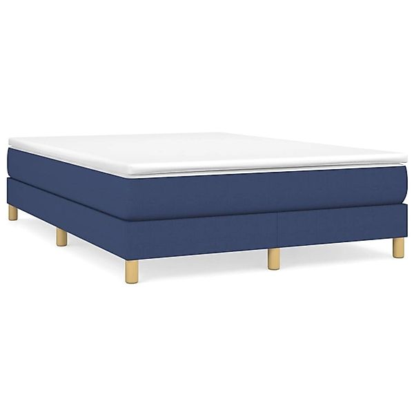 Vidaxl Boxspringbett Blau 140x190 Cm Stoff günstig online kaufen