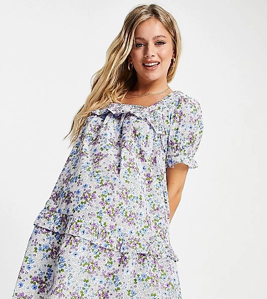 Violet Romance – Umstandsmode – Popeline-Hängerkleid aus Baumwolle mit Puff günstig online kaufen