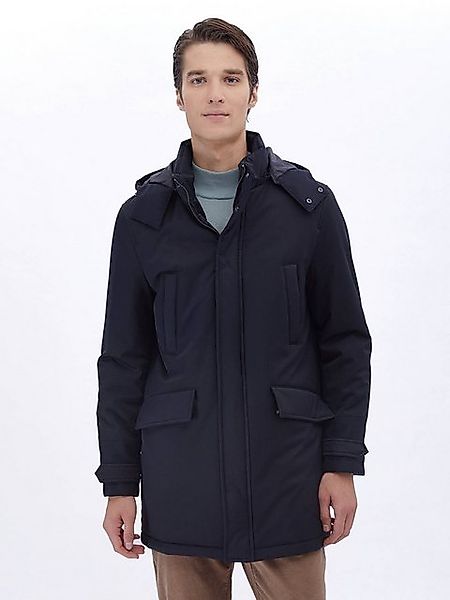 KİP Winterjacke Blauer Webpelz Mantel günstig online kaufen