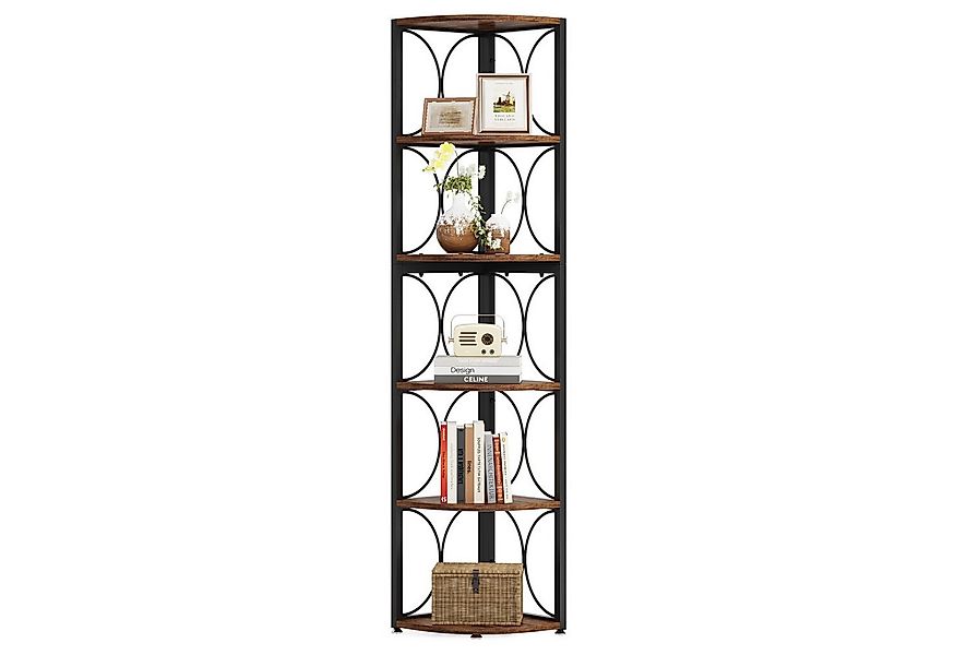 Tribesigns Eckregal Eckregal, 170 cm hoch rustikales Bücherregal günstig online kaufen