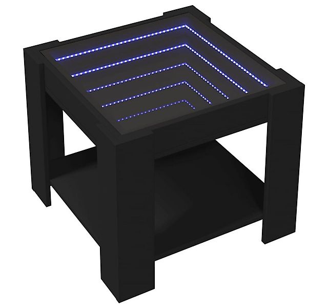 vidaXL Couchtisch LED-Couchtisch Schwarz 53x53x45 cm Holzwerkstoff (1-St) günstig online kaufen
