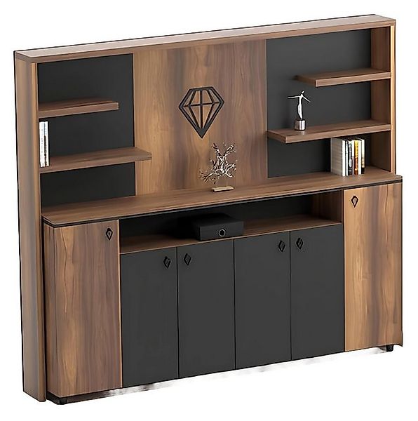 Xlmoebel Aktenschrank Braun Grau Büromöbel Aufbewahrungsschrank Kommode in günstig online kaufen