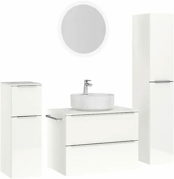 nobilia® Badmöbel-Set »Alvene« vormontiert, mit Soft-Close, 4 Stk. tlg. günstig online kaufen