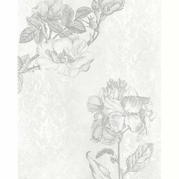 Sanders & Sanders Fototapete Barock Grauweiß 200 x 250 cm 611937 günstig online kaufen