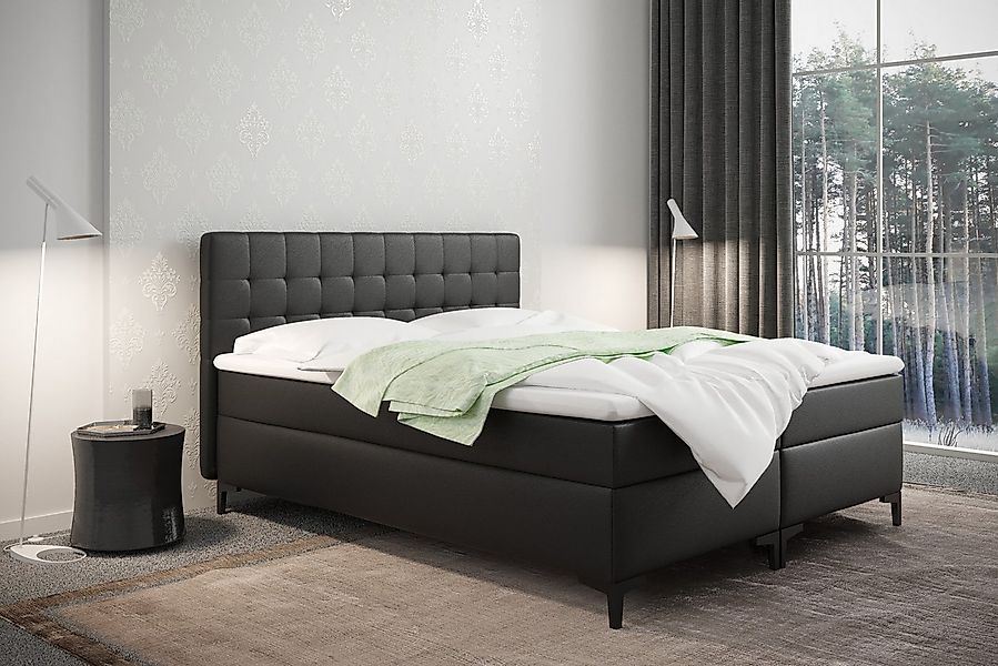 Kaiser Möbel Boxspringbett mit bettkasten und matratze Denver Kunstleder, B günstig online kaufen