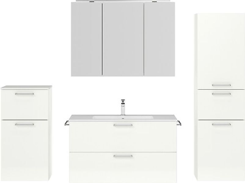 nobilia® Badmöbel-Set »Tolvina« vormontiert, mit Soft-Close, 4 Stk. tlg. günstig online kaufen