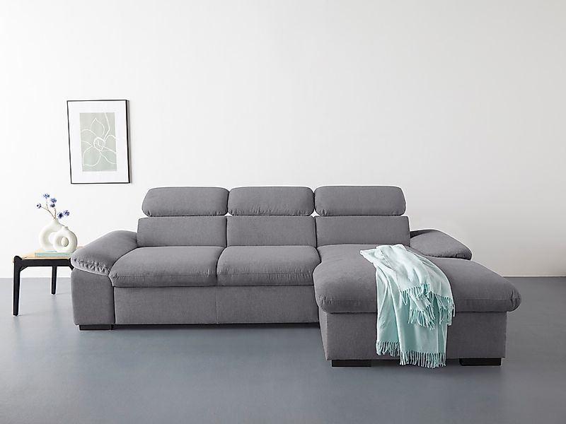 COTTA Ecksofa "Lola L-Form mit Kopfteilfunktion & Hocker", (Set, mit Hocker günstig online kaufen