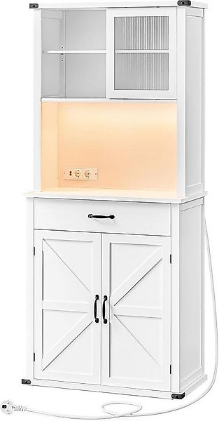 VASAGLE Buffet Sideboard mit Beleuchtung, Stauraum, Türen und Schubladen 39 günstig online kaufen