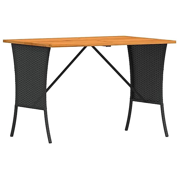 vidaXL Gartentisch mit Akazienholzplatte 105x75x72 cm Poly Rattan 4104138 günstig online kaufen