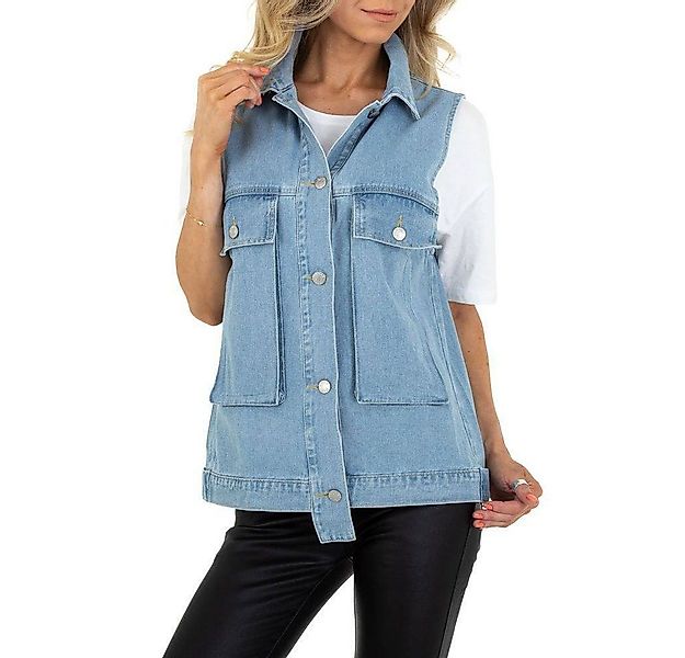 Ital-Design Jeansjacke Damen Freizeit Jeansstoff Jeansjacke in Blau günstig online kaufen