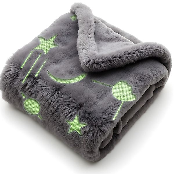 Wohndecke Kuscheldecke mit leuchtenden Sternen, Feluna, günstig online kaufen